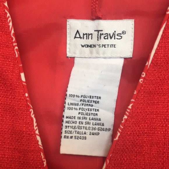 Ann Travis Jacket Christmas Holidays Valentines Career Office - Picture 5 of 11